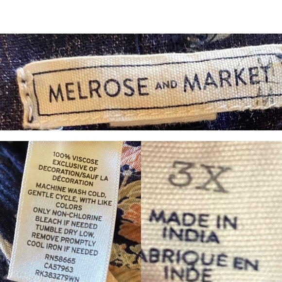 Melrose and Market Floral Duster Cardigan, 3X - Picture 5 of 14